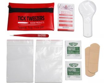 Tick Removal Kit Tool Hiking Traveling Camping Outdoor High Quality 9pcs Complete Kit Outdoors