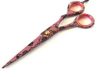 Professional 6″ Pet Dog Grooming Trimming Scissors Shears Pink Design