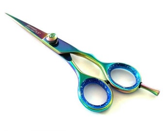 5.5″ Barber Hair Cutting Grooming Trimming Scissors Shears Titanium