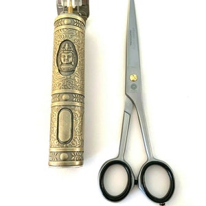Buddha Cordless Hair Styler Trimming Barber Shears Scissors HASHIR Professional Brand 6.5 German image 2
