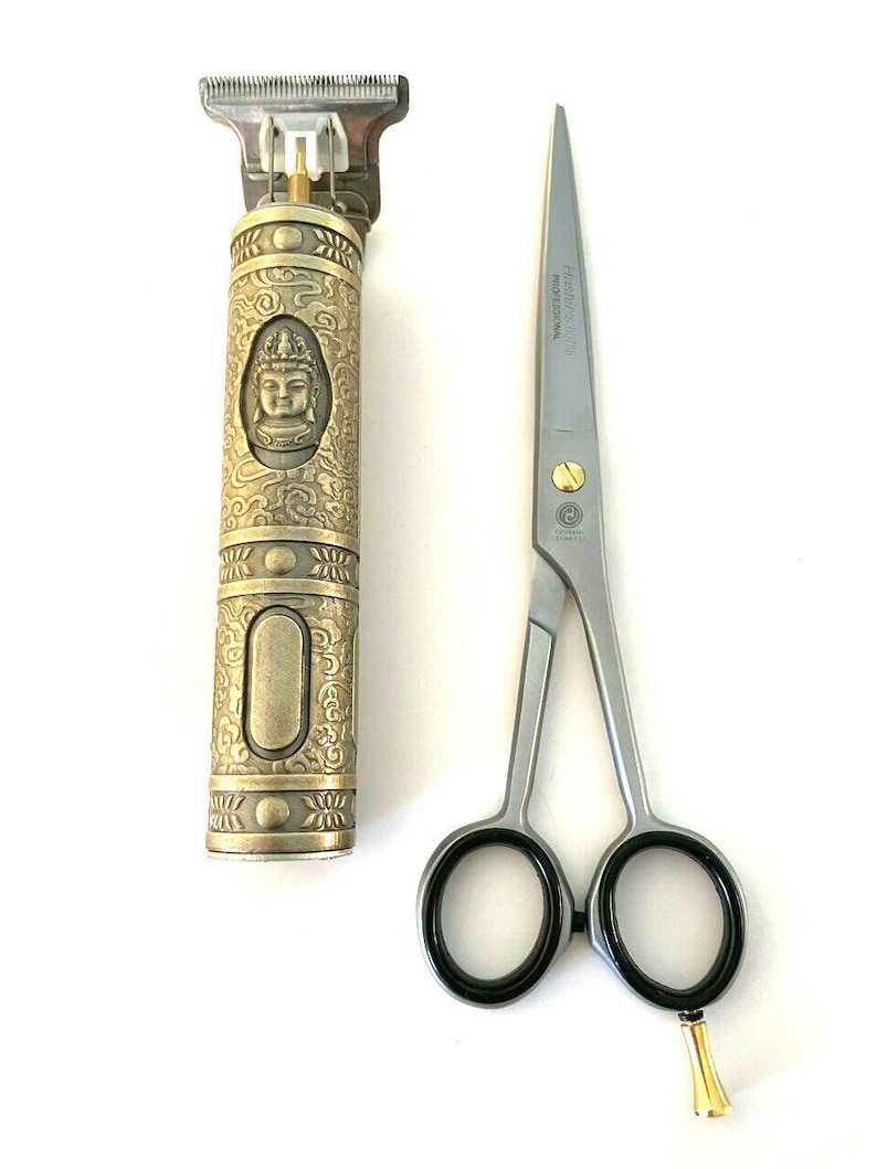 Buddha Cordless Hair Styler Trimming Barber Shears Scissors HASHIR Professional Brand 6.5 German image 2
