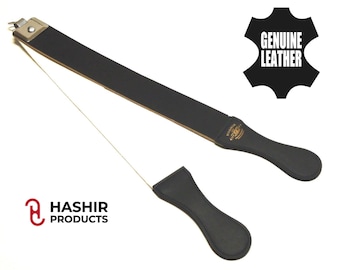 Professional Barber Leather Strop Sharpener for Straight Razors Black Color