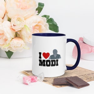 内側色付き2トーンマグカップ I LOVE MODI