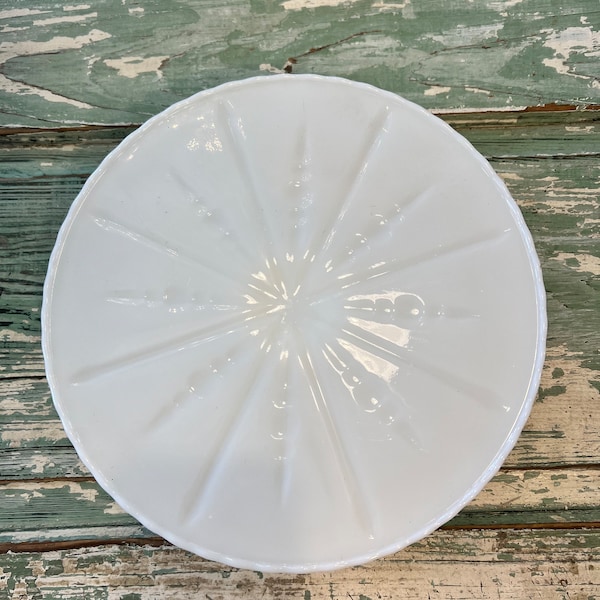 Vintage Milk Glass Pie Plate Pie Stand Cake Stand