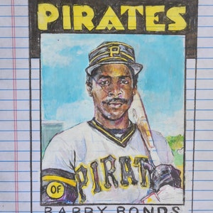Barry Bonds 1986 Topps Traded RC drawing