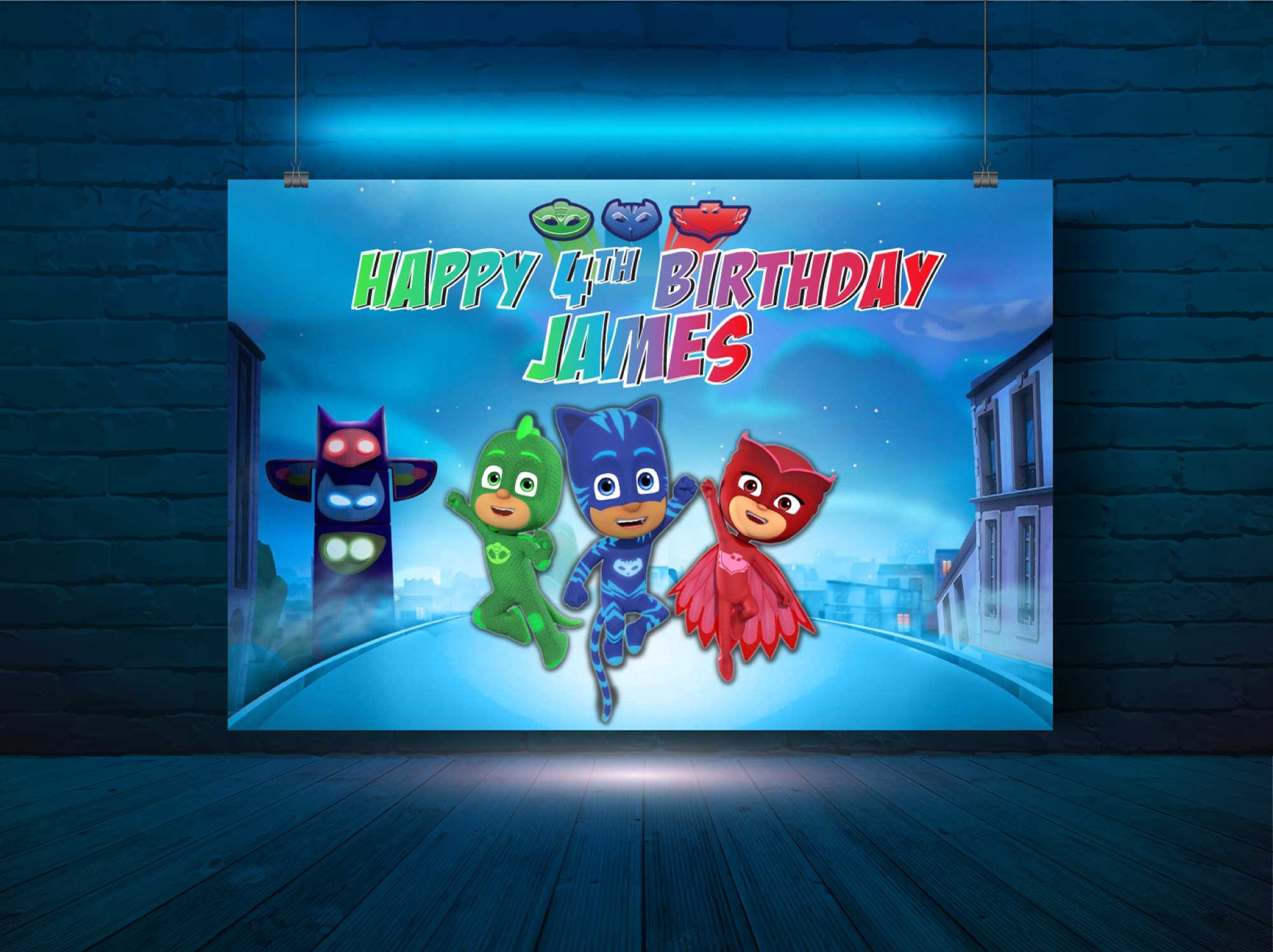 Pj Masks Backdrop, Pj Masks Birthday Backdrop, Pj Masks Party Decor, Pj