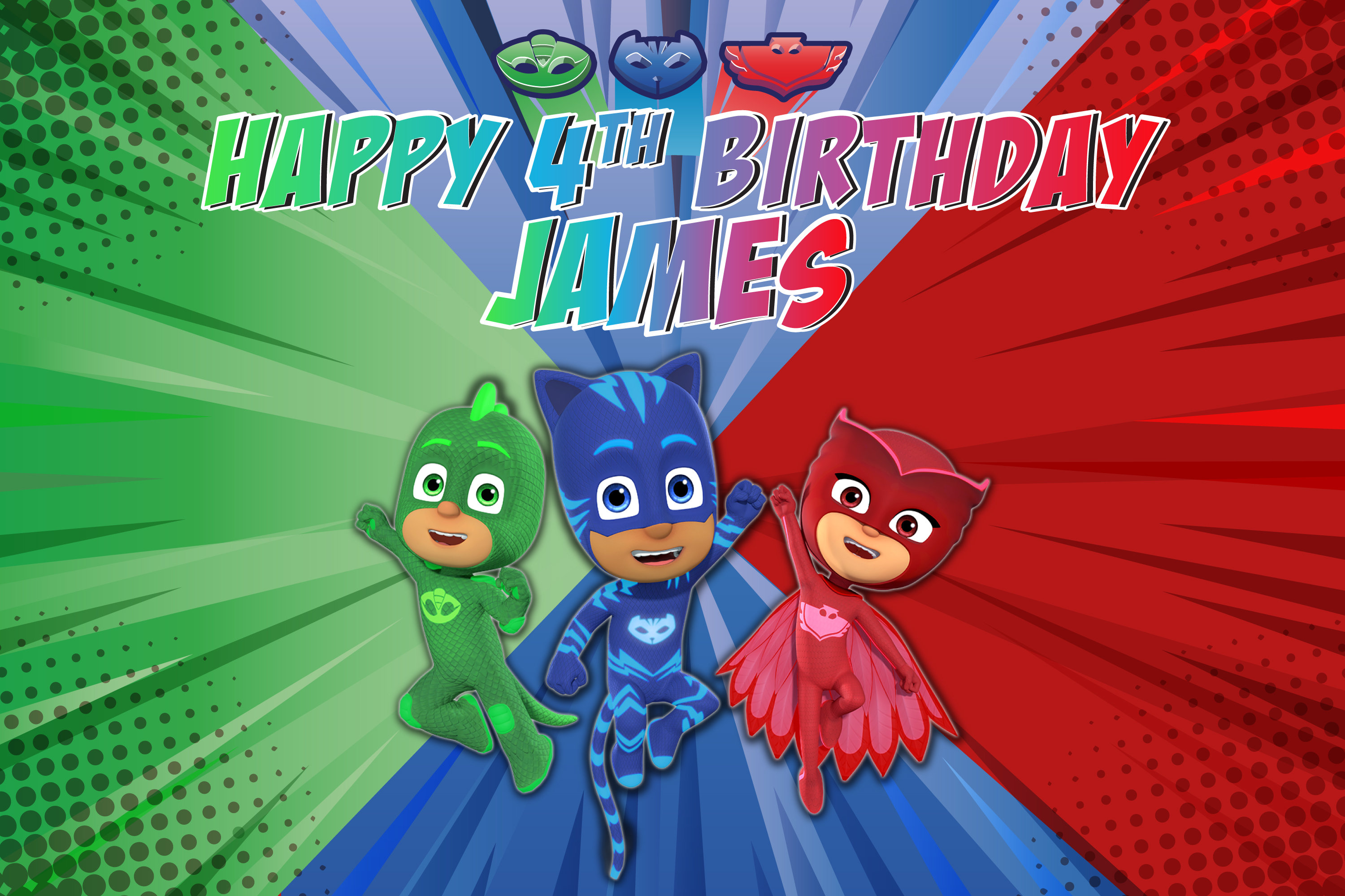 Pj Masks Backdrop, Pj Masks Birthday Backdrop, Pj Masks Party Decor, Pj Masks, Digital File ONLY
