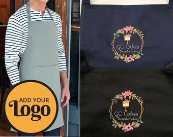 Custom Embroidered Apron, Custom Logo Apron, Custom Text Apron, Personalised Apron, Custom Apron Men, Custom Apron Women, Gift For Her