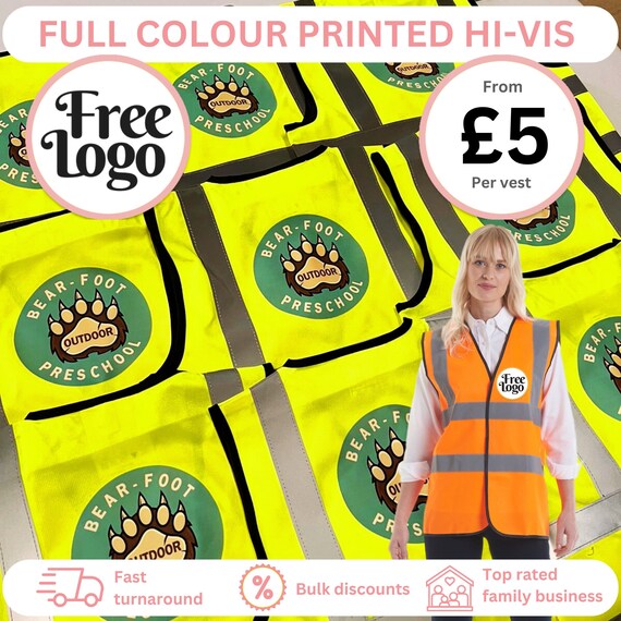 Personalised Printed Childrens Personalised High Visibility Vests
