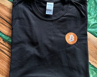 Embroidered Bitcoin T-Shirt BTC Crypto T-Shirt Crypto Currency Clothing ETH XRP hodl clothing