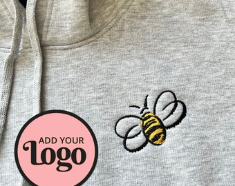 Custom Embroidered Your Logo/Image Unisex Hoodie Hoody Personalised FREE LOGO