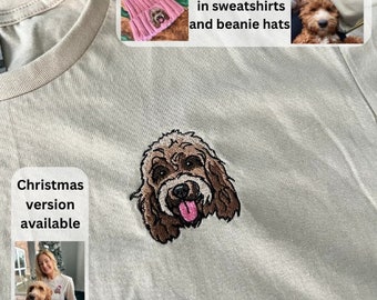 Embroidered Cockapoo T-Shirt, Cute Cockerpoo Cavapoo shirt, Cockerpoo Gift, Embroidery Dog Clothing Present Cockerpoo Lovers