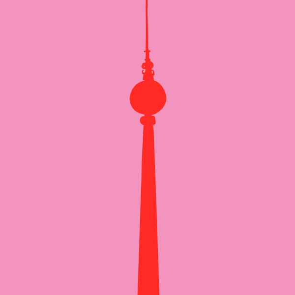 Berlin TV Tower Fernsehturm Giclée Print, Berlin Kunstdruck, Fernsehturm Minimalist Art Print, Europe City Art Print