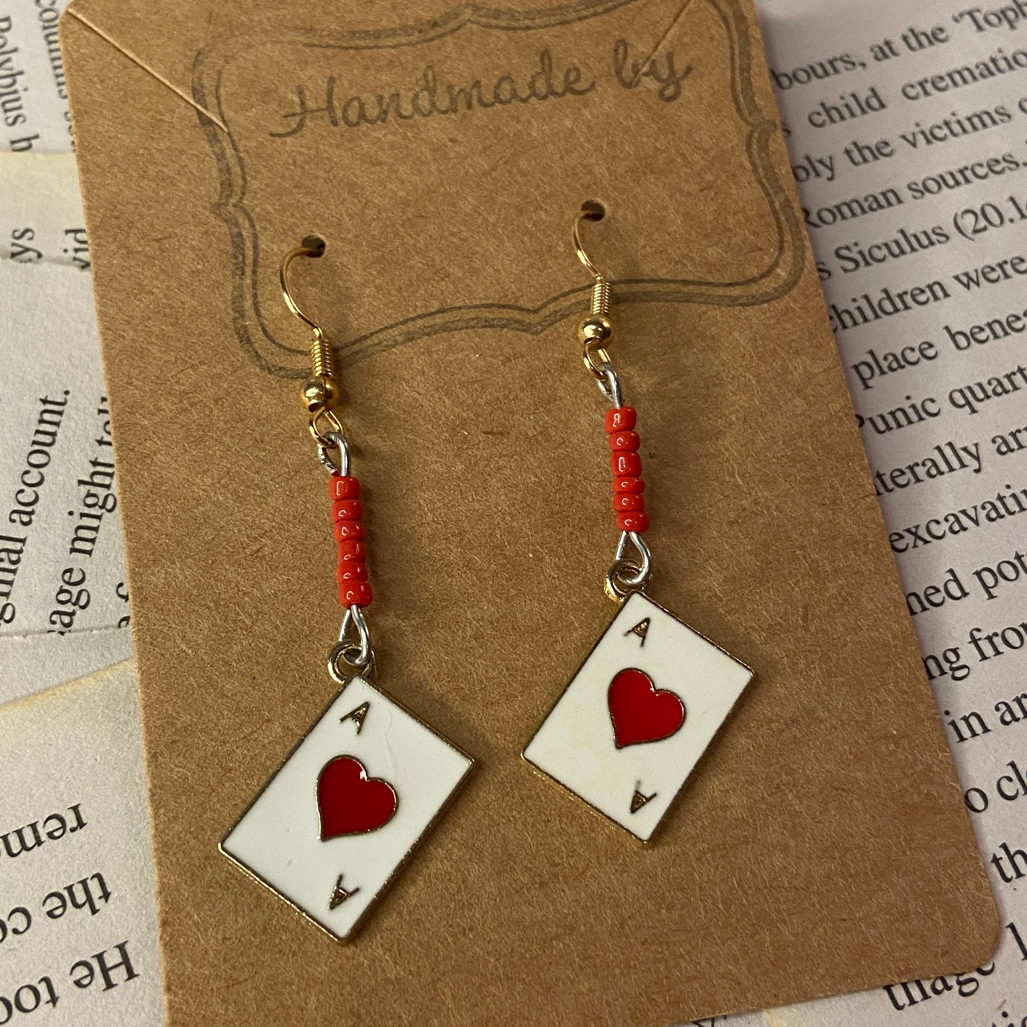 Ace Trappola/ Twisted Wonderland/ Playing Card/ Red Earrings/ - Etsy