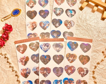 Twisted Wonderland Heart Stickers