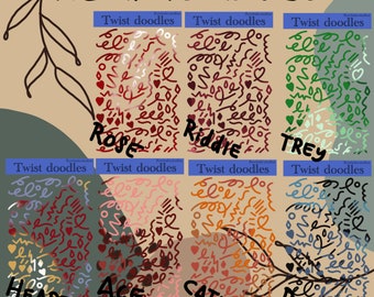 Twisted Wonderland Doodle/ribbon stickers