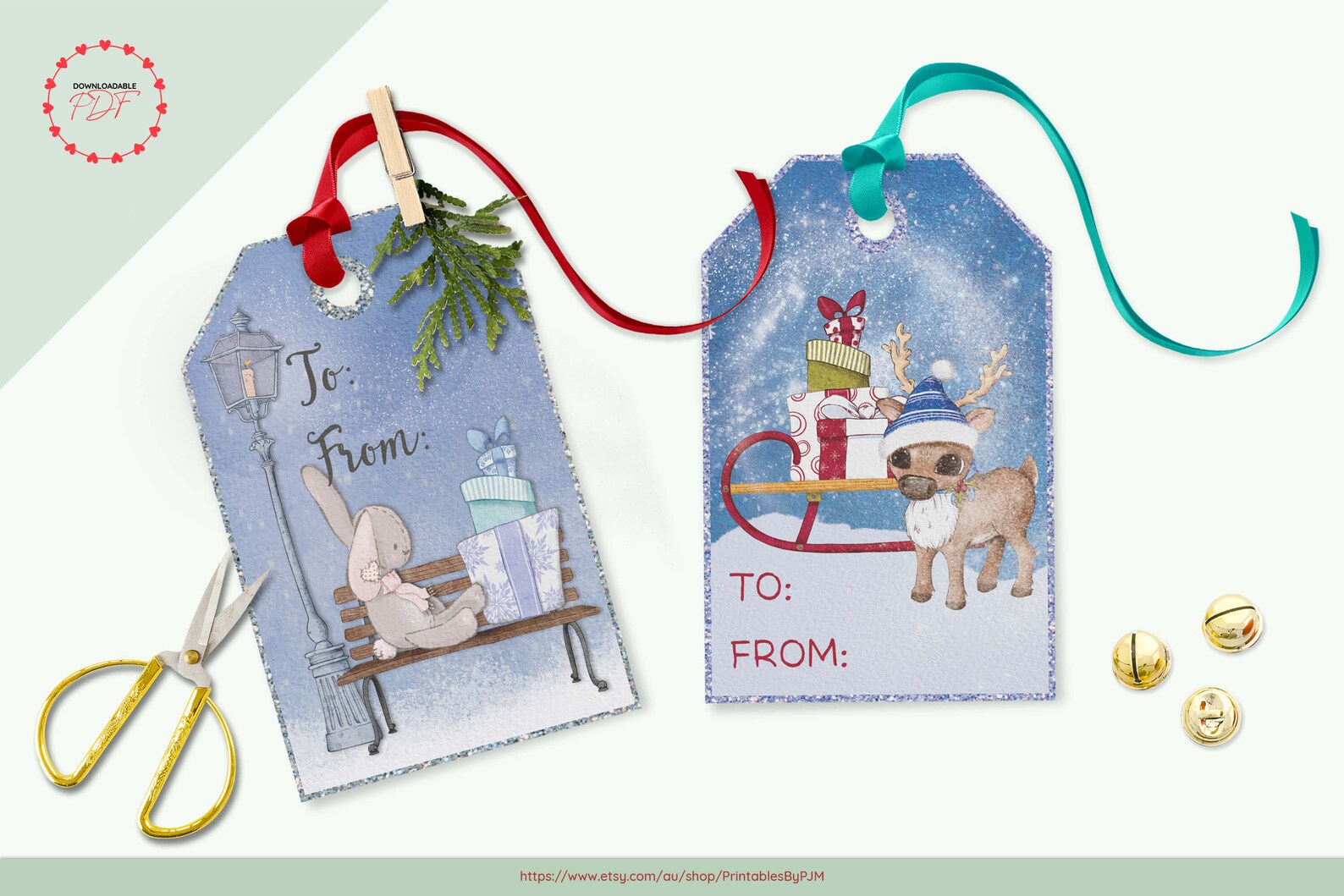 Printable Christmas Gift Tags Gift Wrapping Tag Colorful Etsy Australia