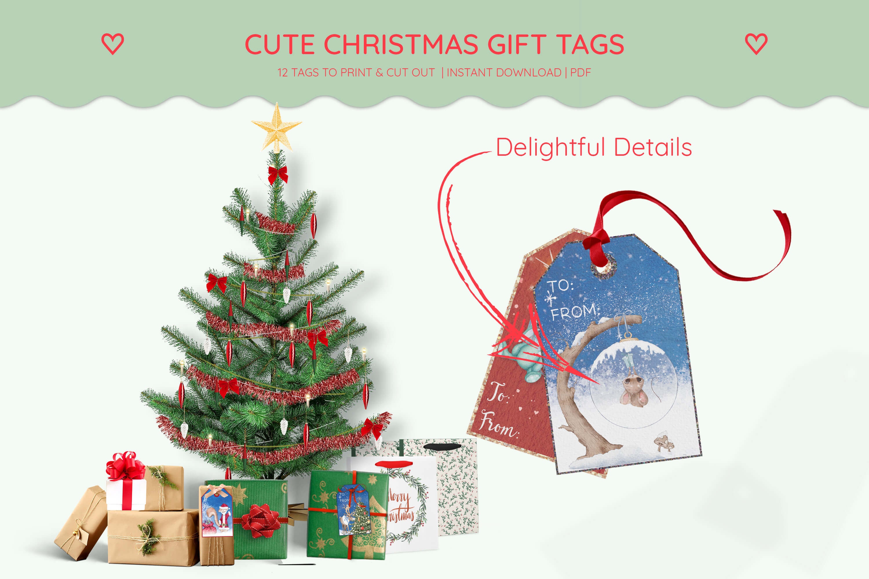 Christmas Gift Wrap Tags Printable