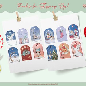 Printable Christmas Gift Tags Gift Wrapping Tag Colorful - Etsy Australia