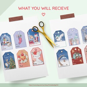 Printable Christmas Gift Tags Gift Wrapping Tag Colorful - Etsy Australia