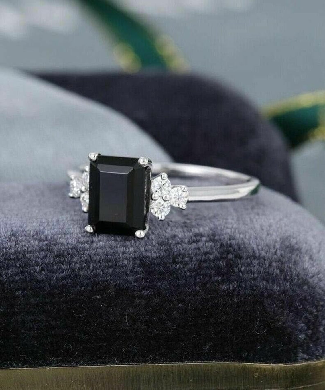 Black Onyx Engagement RingSterling Silver RingPersonalized Etsy