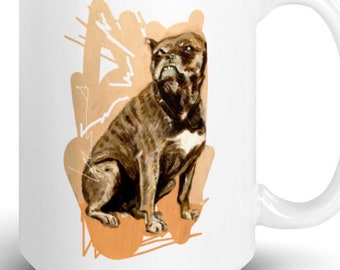 Henri De Toulouse-Lautrec Touc Seated On A Table Art History Mug | Art History Gift | Classic Old Painting | Dog Lover Gift Petit brabancon