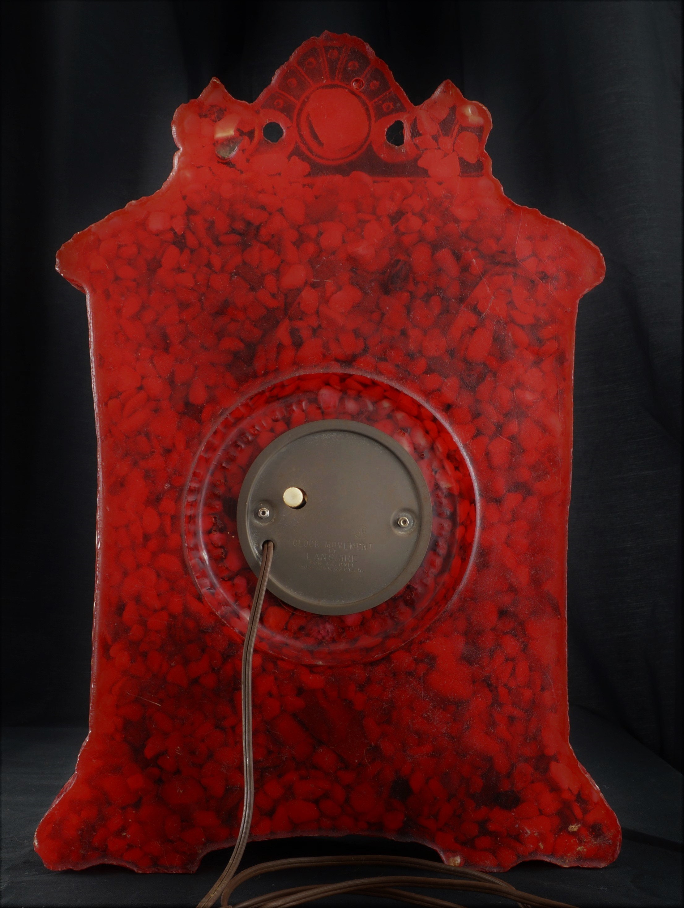 Vintage WORKING Red Lanshire Resin Classy Vomit Clock With Etsy