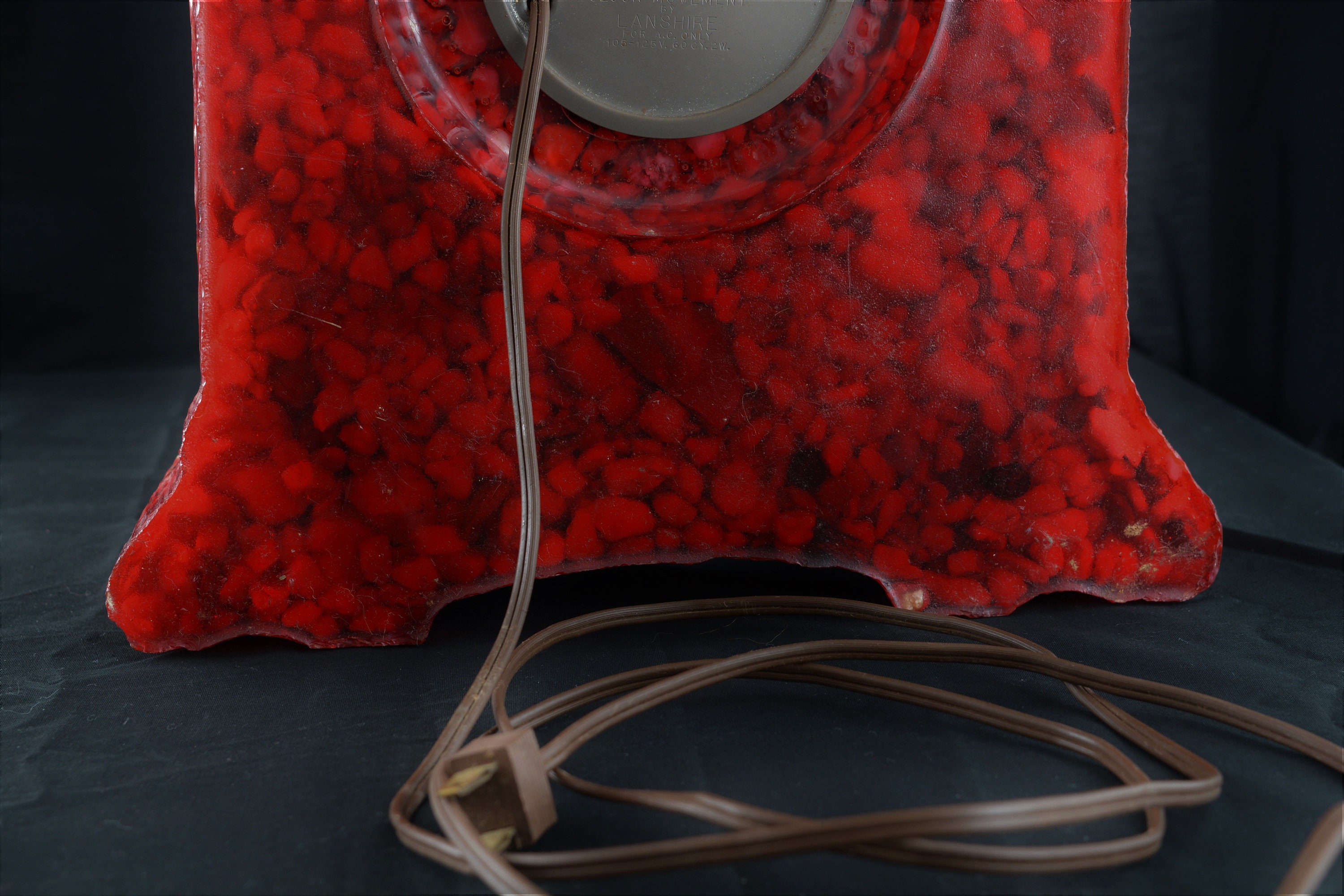 Vintage WORKING Red Lanshire Resin Classy Vomit Clock With Etsy