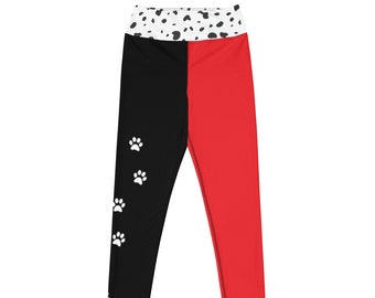 101 Dalmatiner Cruella damleggings; Disney-löparoutfit; Disney-dräkt för vuxna; pardräkt; bekväma semesterkläder för temaparker