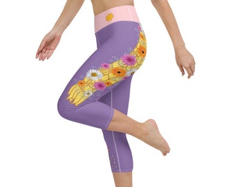 Rapunzel damleggings; Disney-löparoutfit; Disney vuxna; Disney prinsessor; bekväma kläder för temaparker och semestern