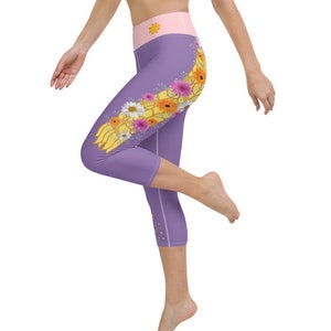 Leggings Raiponce pour femmes; tenue de course Disney; Adultes Disney ; Princesse disney; tenue de parc à thème confortable vêtements de vacances