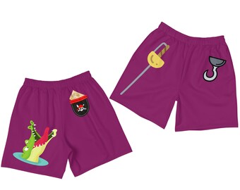 Kapten Krok pirat herrshorts; Disney-löparoutfit; pardräkt; bekväma semesterkläder för temaparker