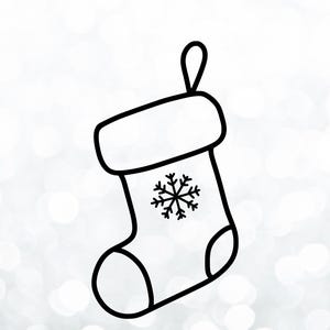 Bas de Noël Svg Png / cricut / silhouette / fichiers numériques / téléchargement immédiat