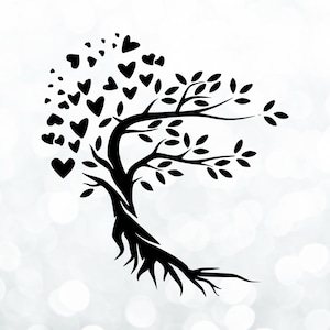 Stamboom SVG PNG/Love Tree Svg/hartboom Svg Instant Digitale Download
