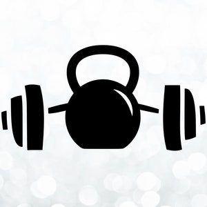 Barbell SVG PNG/Kettlebell Svg/Gym Svg/Fitness Svg/Workout Svg/ Instant Digital Download/Cricut