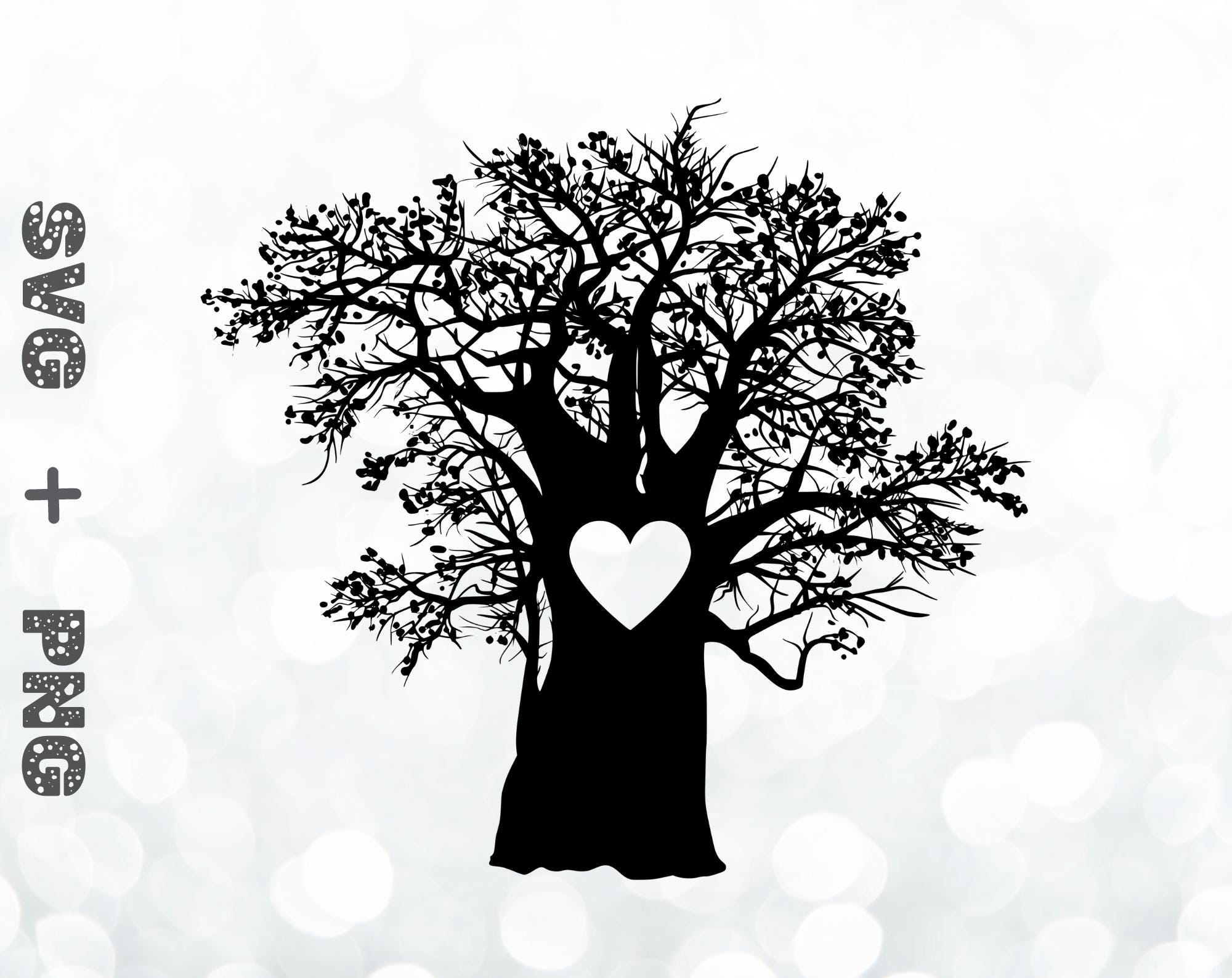 Tree With Heart SVG Png/love Tree Svg/ Instant Digital Download - Etsy