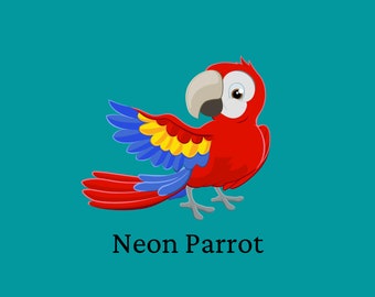 Neon Parrot Etsy - roblox adopt me neon parrot