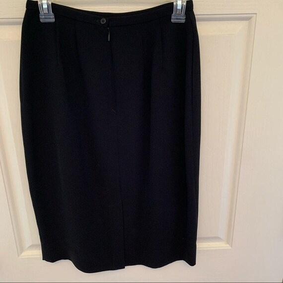 Vintage Solid Black Simple Pencil Skirt - image 4