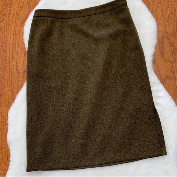 Vintage Chestnut Brown Pencil Skirt w/ side Split - image 10