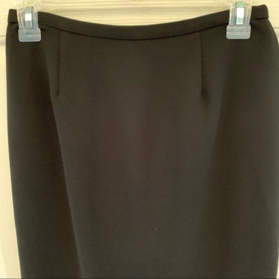 Vintage Solid Black Simple Pencil Skirt - image 2