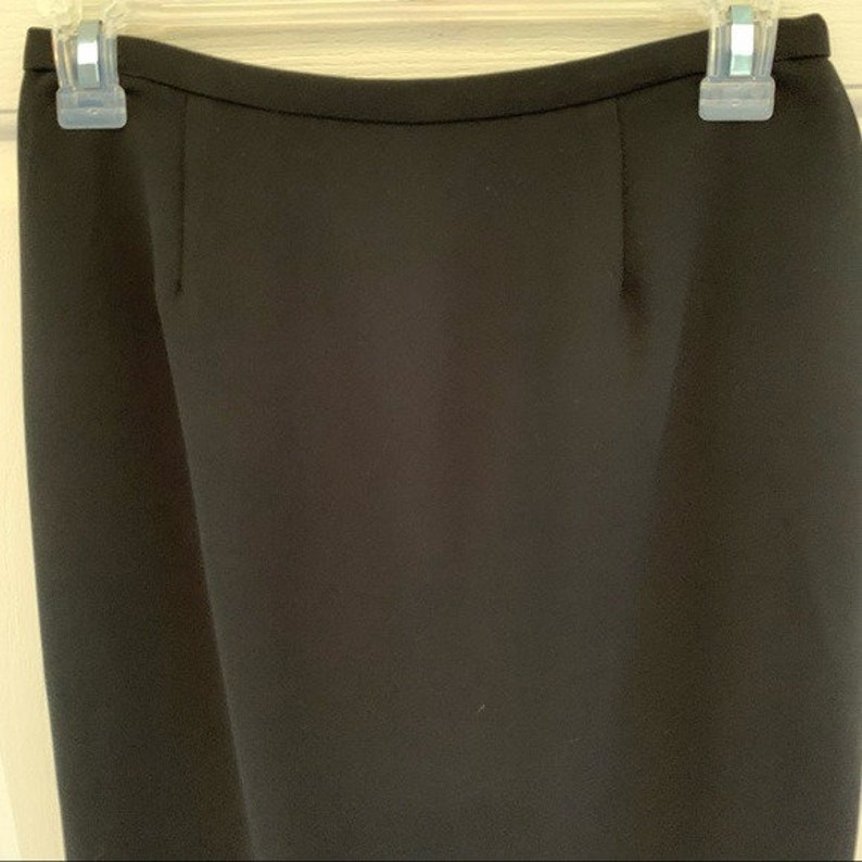 Vintage Solid Black Simple Pencil Skirt image 2