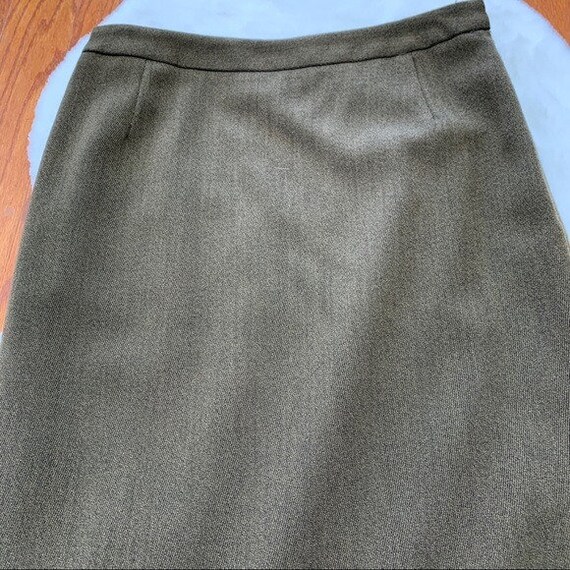 Vintage Chestnut Brown Pencil Skirt w/ side Split - image 3