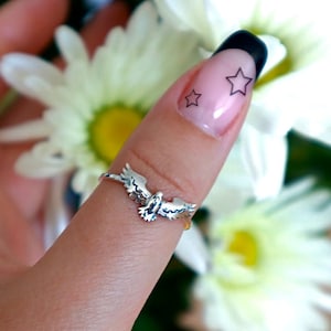 Sterling Silver Eagle Ring: Dainty Bird Hawk Ring