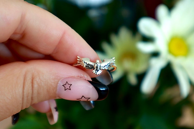 Zierlicher Adler Ring aus 925 Sterling Silber Bild 5