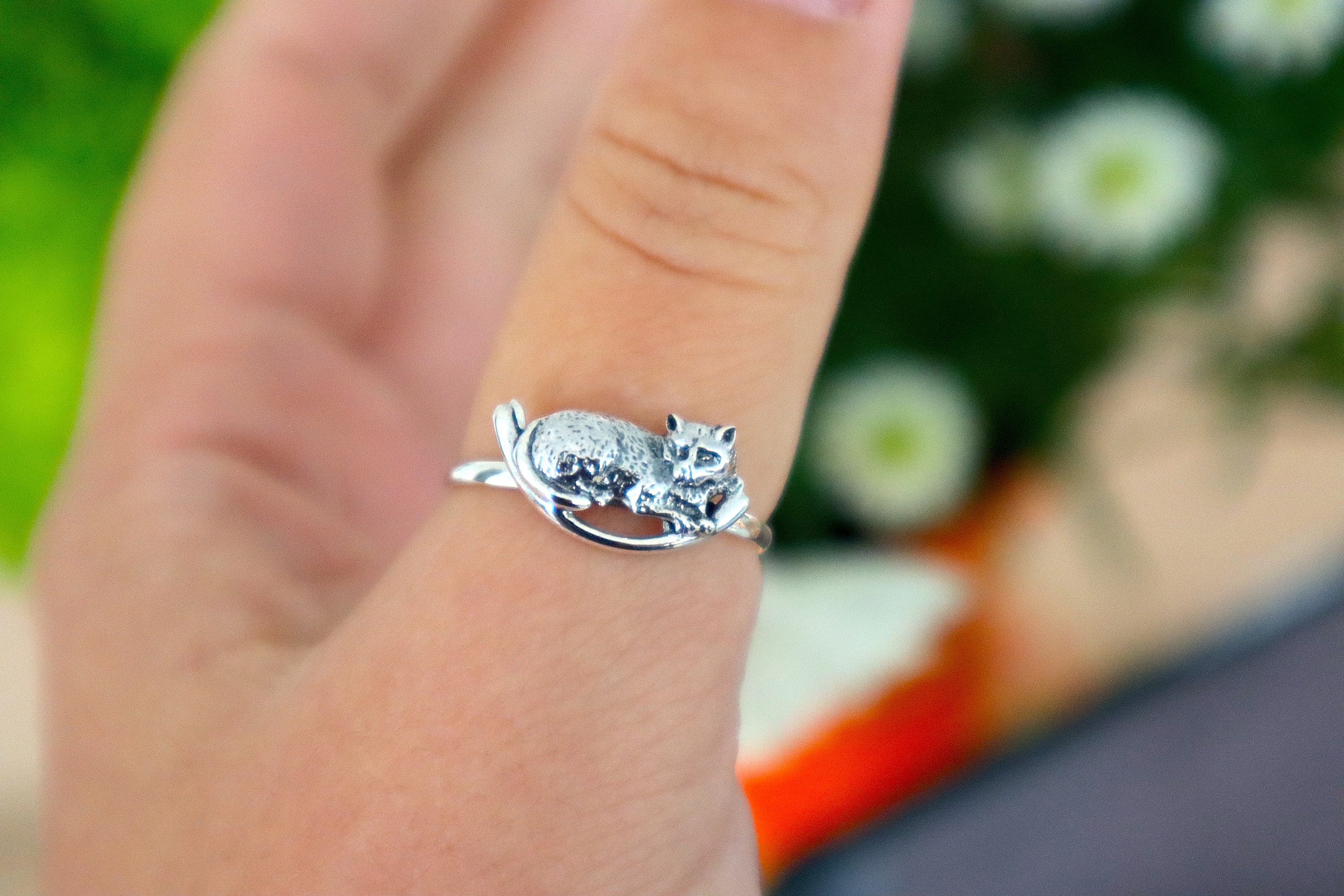 Cat Ring in Sterling Silver, Cheshire Cat Ring 925, Disney Cat Ring in Sterling Silver, Cheshire Cat Ring 925, Disney