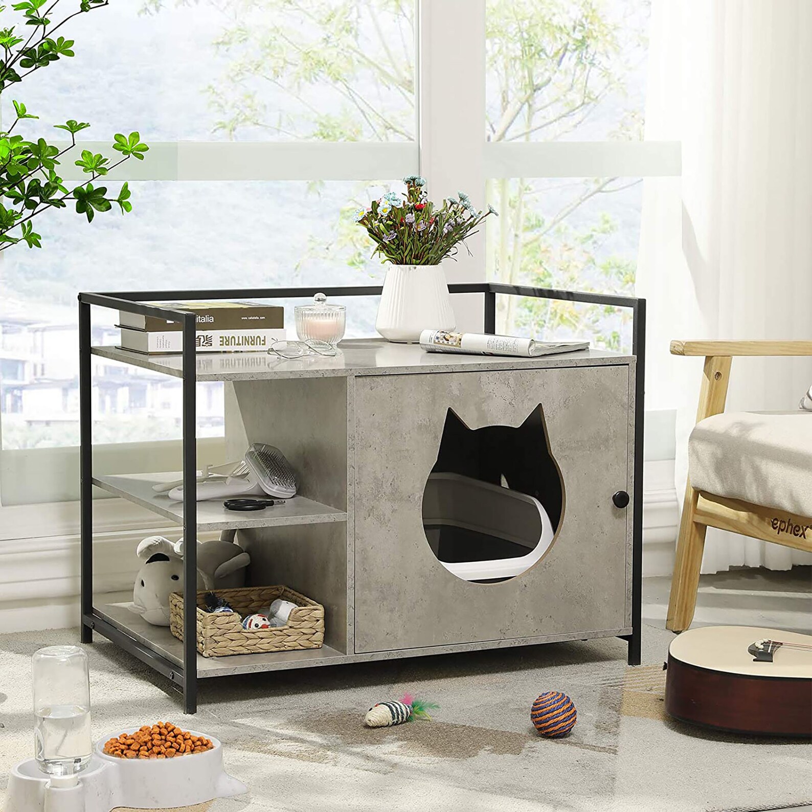 Large Cat Litter Box Enclosure Hidden Litter Furniture Etsy