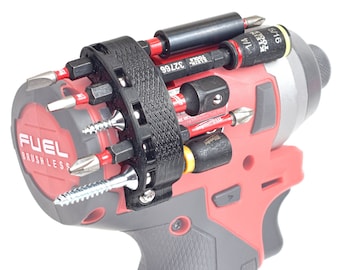 DIY Rabbit M12 Bit Holder for Milwaukee M12 GEN 2 Fuel 2551 & 2553-20 Impact Surge Drivers | Fuel Magnetic Bit Holder | Packout accessory