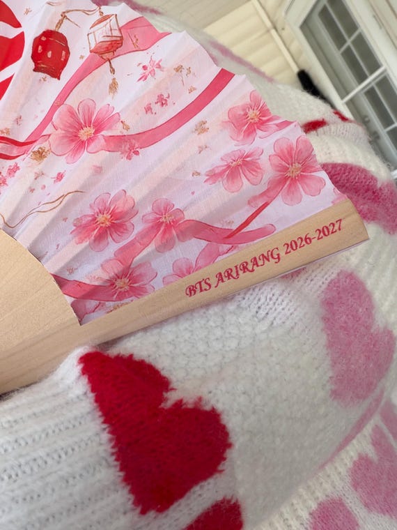 Kpop Inspired Folding Fan | Korean Aesthetic Hand Fan | Concert