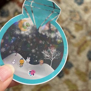 Adesivo natalizio ispirato al mondo SHINee, Boksillee, Jjingguwang, Daraming, Taemari Merch, regalo per calze della Befana, regalo per Shawols