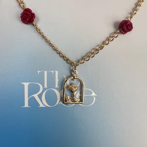 The Rose Inspired Necklace – Kpop Fan Jewelry for Black Roses | WSS Rose Pendant | Kim Woosung Gift | K-band Aesthetic Accessory